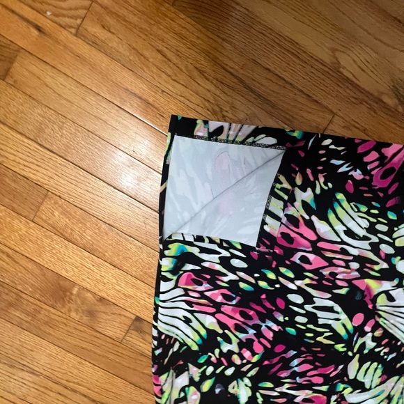 Worthington Silky butterfly print pencil skirt multicolor Sz M - Picture 3 of 6